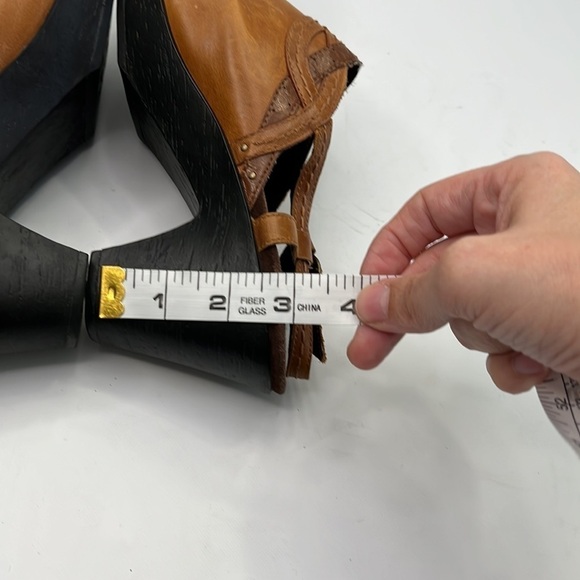 INDIGO by Clark’s brown leather sling back heeled mule size 8.5 - Picture 6 of 14